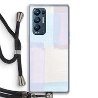 Square pastel: Oppo Find X3 Neo Transparant Hoesje met koord Square pastel: Oppo Find X3 Neo Transparant Hoesje met koord