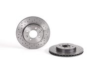 Remschijf BREMBO XTRA LINE BREMBO, Remschijftype: Geperforeerd / Geventileerd, u.a. für Rover, Honda, Lotus, MG - thumbnail