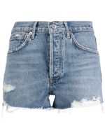 AGOLDE short en jean à effet usé - Bleu