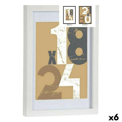 Fotolijsten Gift Decor Wit Glas Hout MDF (6 Stuks)