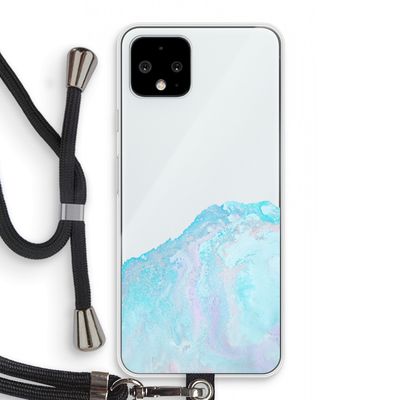 Fantasie pastel: Pixel 4 Transparant Hoesje met koord