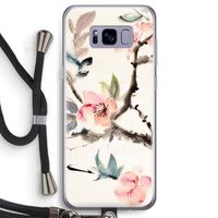 Japanse bloemen: Samsung Galaxy S8 Transparant Hoesje met koord