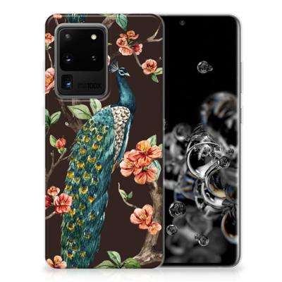 Samsung Galaxy S20 Ultra | TPU Hoesje | Pauw met Bloemen