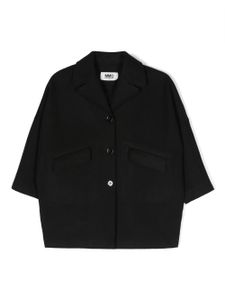 MM6 Maison Margiela Kids veste à boutonnière devant - Noir