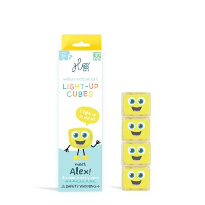 Glo Pals Lichtblokjes Alex geel 4 stuks