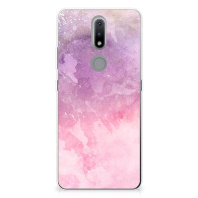 Smartphone hoesje Nokia 2.4 Pink Purple Paint