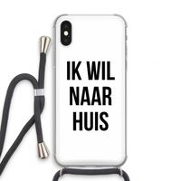 Ik wil naar huis: iPhone X Transparant Hoesje met koord