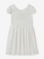 Thelma jurk voor meisjes CYRILLUS - collectie feesten en bruiloften wit - thumbnail