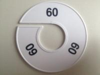 Maatring 11 cm wit/zwart 60