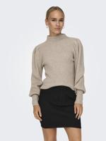Only Onlkatia L/s Highneck Pullover Knt Noos 15232494 Trui Mocha Meringue W. Melange