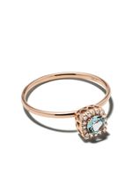 Selim Mouzannar bague 18ct ornée de diamants et d'aquamarine - Rose