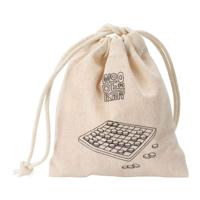 Schaak- en Damspel Hout in Katoenen Zak