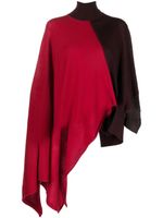 Y's pull colour block asymétrique en laine - Rouge - thumbnail