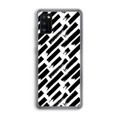 Zwarte vegen: Samsung Galaxy A41 Transparant Hoesje