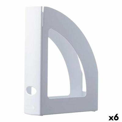 Tijdschriftenrek Archivo 2000 Ecogreen Wit A4 polyestyreen 25 x 8 x 32 cm (6 Stuks)