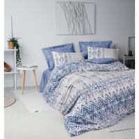 Beddengoedset - 1 dekbedovertrek 220 x 240 cm + 2 kussenslopen 60 x 60 cm - 100% katoen - Blauw Beddengoedset - 1 dekbedovertrek 220 x 240 cm + 2 kussenslopen 60 x 60 cm - 100% katoen - Blauw
