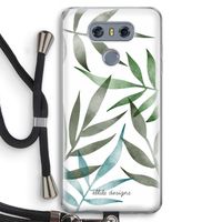 Tropical watercolor leaves: LG G6 Transparant Hoesje met koord