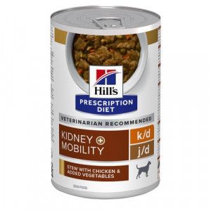 Hill's Prescription Diet K/D Kidney + Mobility stoofpotje met kip & groenten 354 g blik 1 tray (12 x 354 g)