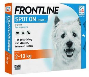 Frontline hond spot on small (4 PIPET 2-10 KG)