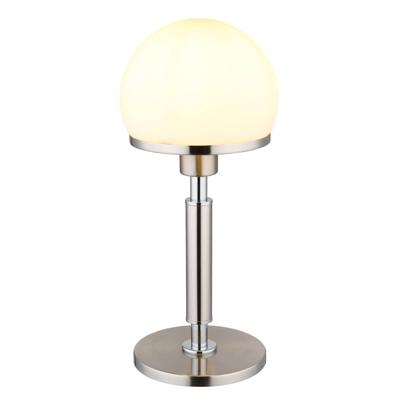 Globo TafellampHaku chroom met wit glas - 21954C