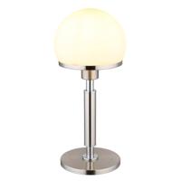 Globo TafellampHaku chroom met wit glas - 21954C