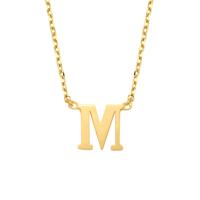 Minimalistische letter ketting - 14K GOUD - Goud - M