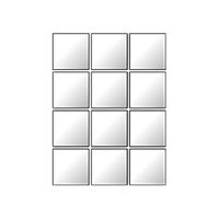 Plieger Tiles 3mm tegelspiegel per 12 stuks met kleefstrips 15x15cm brons PL PL4350004