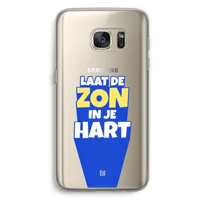 Laat de zon in je hart: Samsung Galaxy S7 Transparant Hoesje