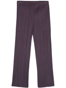 Pleats Please Issey Miyake pantalon court à coupe droite - Violet