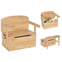 3 in 1 Kinderen Activiteitentafel set met Bureau & Bankje & Opbergdoos voor Kleuterschool Natuurlijk