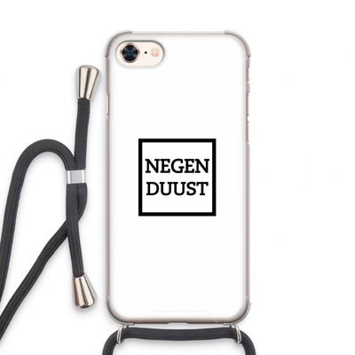 Negenduust vierkant: iPhone 7 Transparant Hoesje met koord