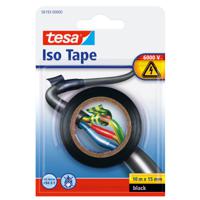 1x Tesa isolatie tape op rol zwart 10 mtr x 1,5 cm - Tape (klussen) - thumbnail