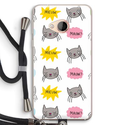 Meow: HTC U Play Transparant Hoesje met koord
