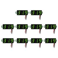 10 stuks 0 28 inch 2 draden Voltages regelbaar digitale Voltage Meter licht kleurendisplay maatregel: DC 2.5-30V(Green)