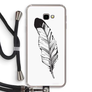 Pluim: Samsung Galaxy J4 Plus Transparant Hoesje met koord