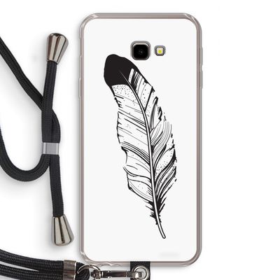 Pluim: Samsung Galaxy J4 Plus Transparant Hoesje met koord