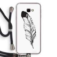 Pluim: Samsung Galaxy J4 Plus Transparant Hoesje met koord