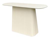 Sohome Ovale Sidetable 'Puck' Mangohout, 140cm, kleur Ivoor