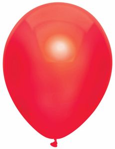 Rode Metallic Ballonnen 30cm - 10 stuks