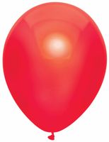 Rode Metallic Ballonnen 30cm - 10 stuks - thumbnail