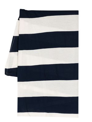 Cynthia Rowley écharpe en coton à rayures - Blanc