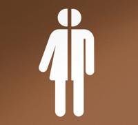 Deur sticker Toiletbord voor een halve persoon