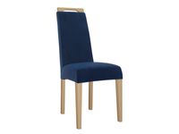 StoeL JUNE donkerblauw met bruine poten StoeL JUNE donkerblauw met bruine poten
