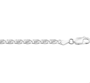 Armband Griekse schakel zilver 3,0 mm 18 cm