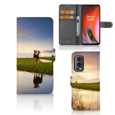 OnePlus Nord 2 5G | Telefoonhoesje | Met pasjeshouder | Koe