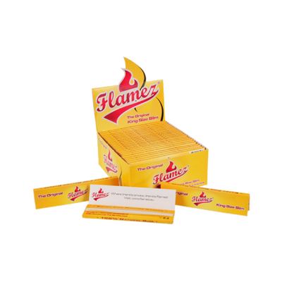 Flamez Flamez Yellow King Size Slim Box 50 stuks
