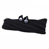 2 PC'S leuke nieuwigheid Candy kleuren rits monsters potlood zak meisje jongens school pen tas (zwart)