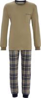 Warme heren pyjama bruin