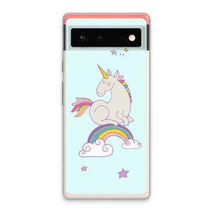 Regenboog eenhoorn: Google Pixel 6 Transparant Hoesje