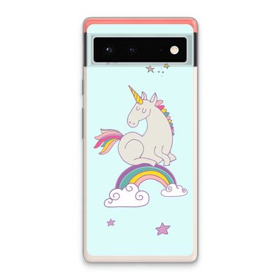 Regenboog eenhoorn: Google Pixel 6 Transparant Hoesje